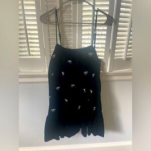 Maeve Bow Velvet Mini Dress